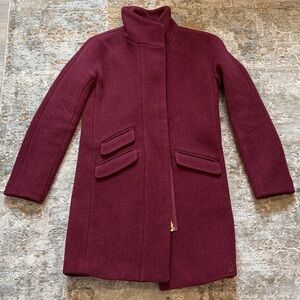 J. Crew Women's Deep Burgundy Trench Coat